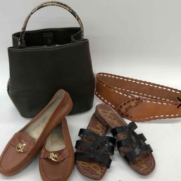 NWT $98 Samoe Style Purse w/ Michael Kors LOAFERS & Sam Edelman Shoes & Belt  10 - Picture 1 of 12